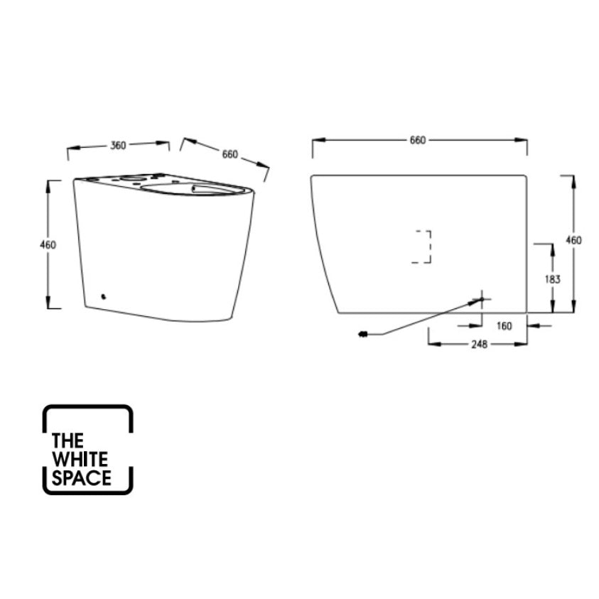 The White Space Lab Rimless Comfort Height Toilet & Soft Close Seat