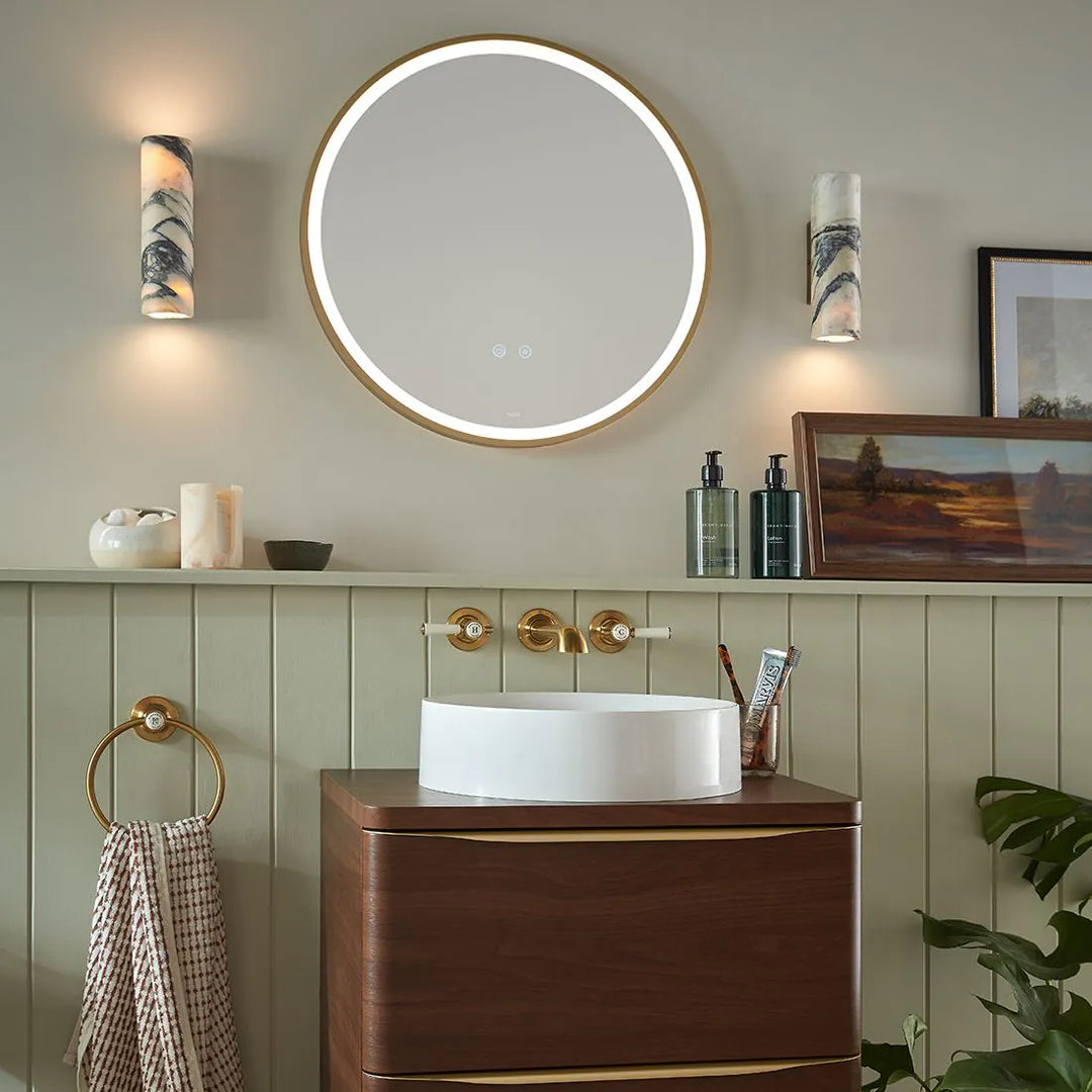 Booth & Co Axbridge Wall Mounted Lever Handles 3 Hole Basin Mixer