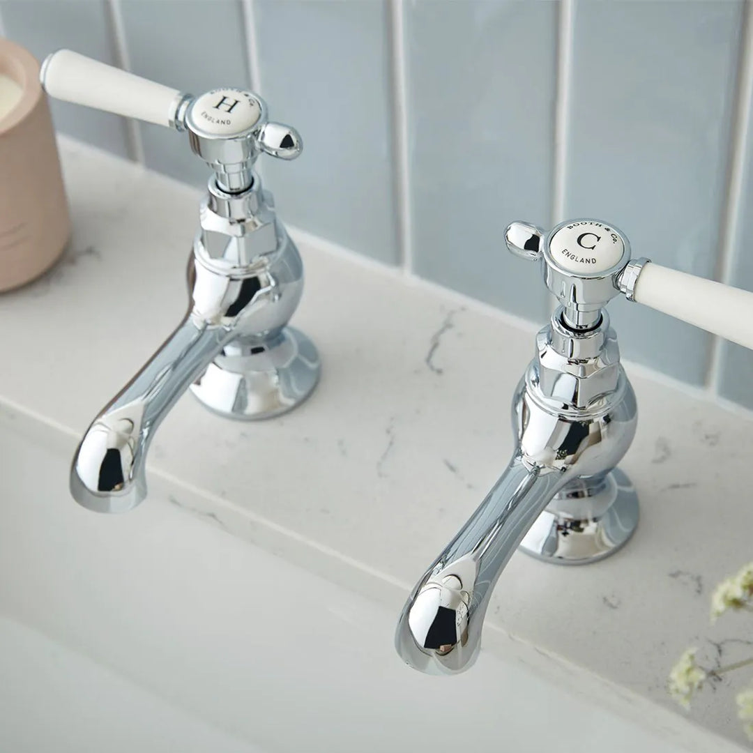 Booth & Co Axbridge Lever Handles Basin Pillar Taps