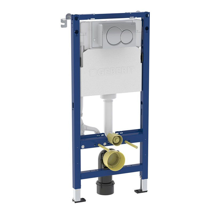 Geberit Duofix  Alpha 112cm Frame & Cistern with Alpha01 Flush Plate Chrome