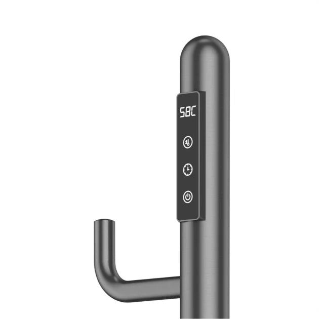 JTP Flo Electric Towel Rail 1661 x 182 In Brushed Black