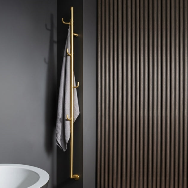 JTP Flo Electric Towel Rail 1661 x 182 In Brushed Brass