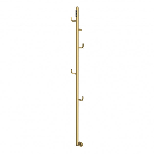 JTP Flo Electric Towel Rail 1661 x 182 In Brushed Brass