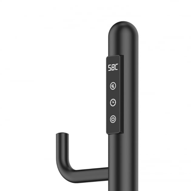 JTP Flo Electric Towel Rail 1661 x 182 In Matt Black