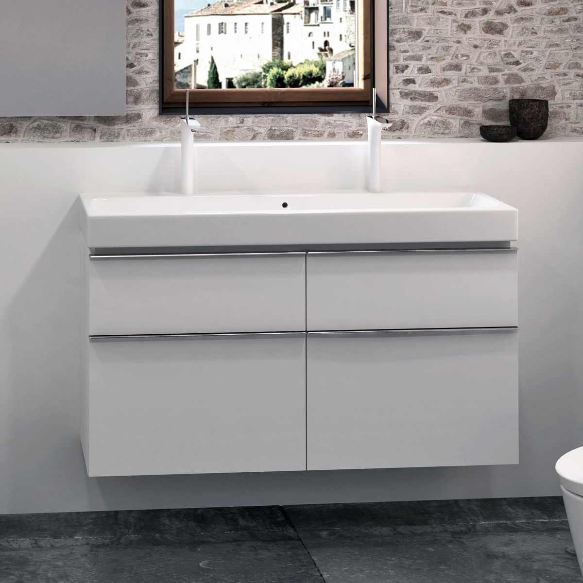 Geberit Icon 1200mm Vanity Unit For Double Washbasin