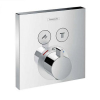 Hansgrohe ShowerSelect Thermostatic Mixer 2 Outlet (Square)