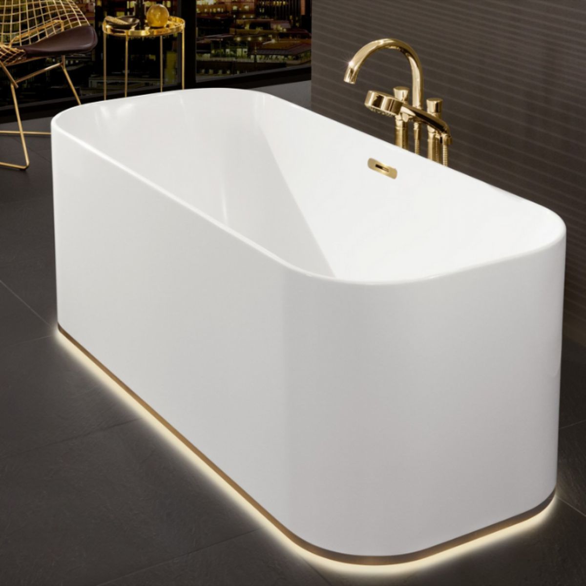 Villeroy & Boch Finion Illuminated Freestanding Bath