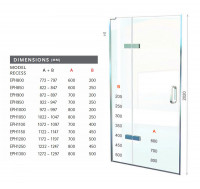 Matki Eauzone Hinged Door With Hinge Panel For Recess (EPH)