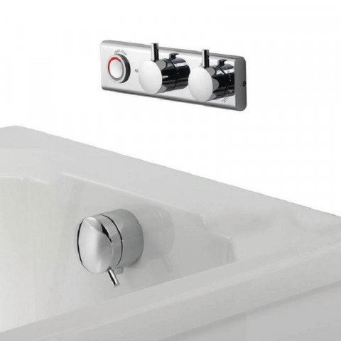 Aqualisa HiQu Smart Digital Bath Valve with Overflow Bath Filler