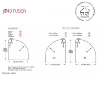 JT Fusion Low Profile Offset Quadrant Shower Tray