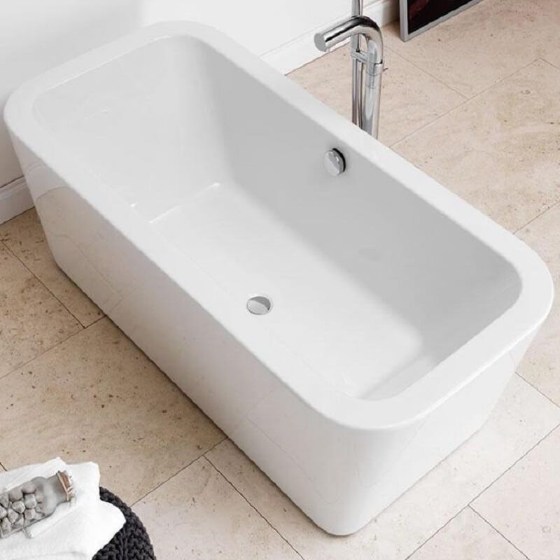 Waters Linear Bracken 1670mm Freestanding Bath