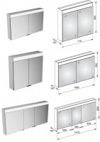 Keuco Edition 400 Cabinet Recessed With Heated Mirrors