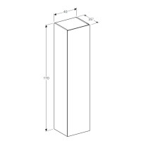Geberit Xeno2 Tall Storage Cabinet With Internal Mirror