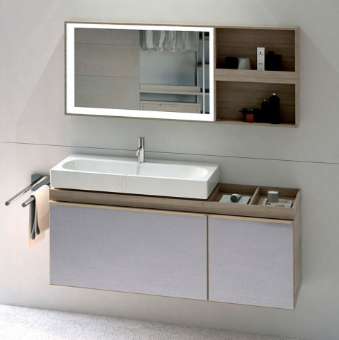 Geberit Citterio 1350mm Mirror With Ambient Lighting With Storage Shelf