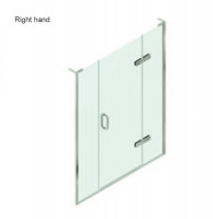 Matki Eauzone Hinged Door With Hinge Panel & Inline Panel For Recess (EPI)