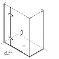 Matki Eauzone Plus Hinged Door With Hinge Panel & Inline Panel For Corner (EPIC)