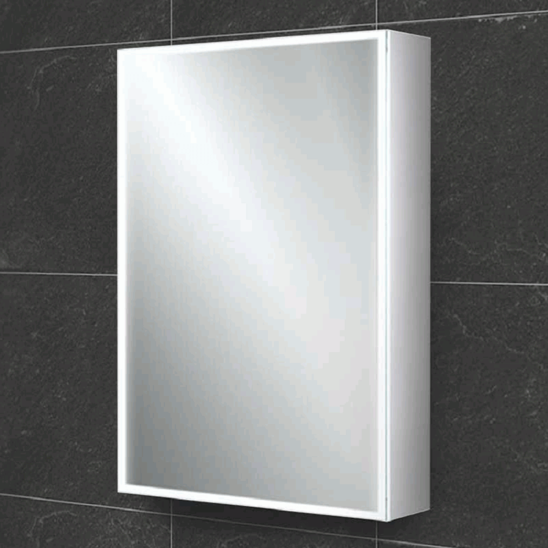 HIB Qubic 50 LED Aluminium Bathroom Cabinet