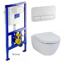 Villeroy & Boch Subway 2.0 Rimless Wall Hung Toilet and ViConnect Frame Pack