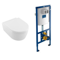 Villeroy & Boch Avento Rimless Wall Hung Toilet and ViConnect Frame Pack