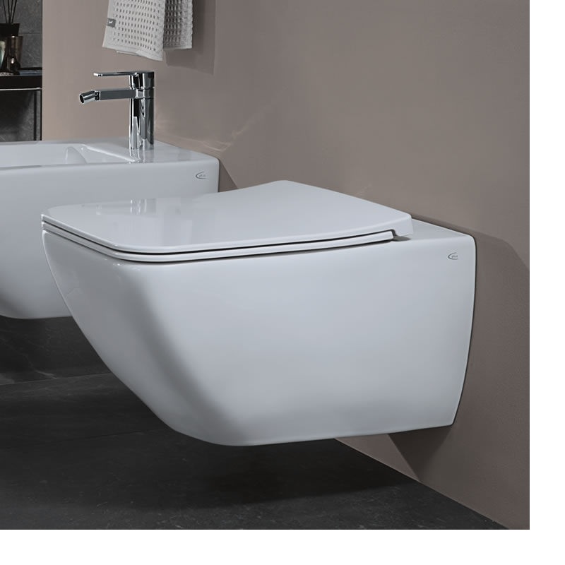 Villeroy & Boch Venticello Rimless Wall Hung Toilet and ViConnect Frame ...
