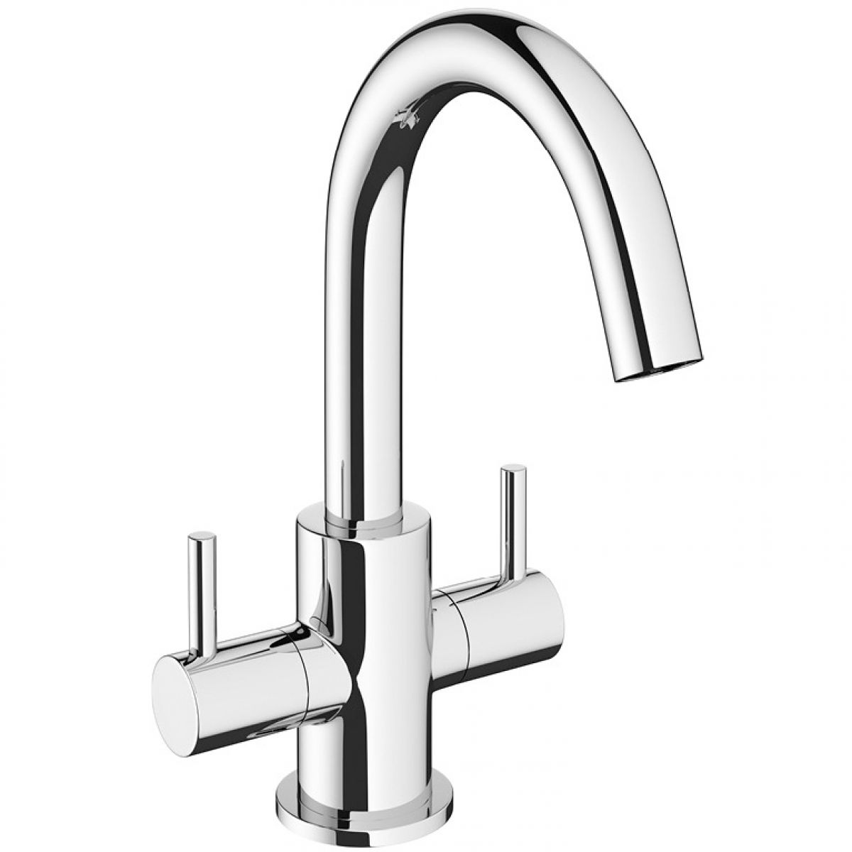 Crosswater MPRO Chrome Twin Lever Basin Mixer Tap