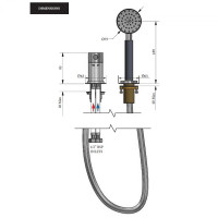 Swadling Absolute Deck Mounted Hand Shower with Mixer Valve