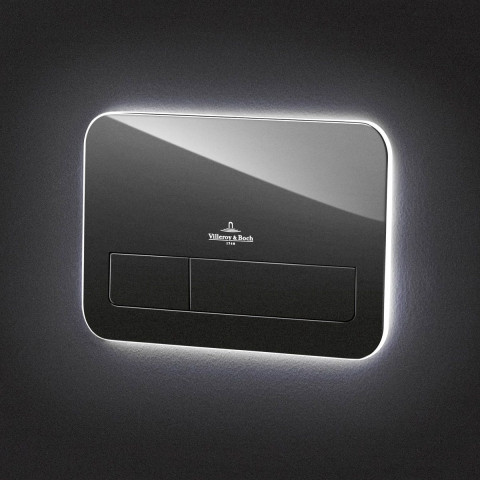 Villeroy & Boch ViConnect 200G Glass Flush Plate With LED Lighting