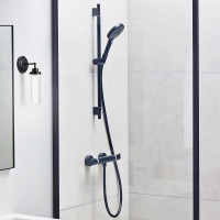 Hansgrohe Ecostat Comfort Shower Set with Rail and Handset in Matt Black - 88102051