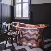 BC Designs Classic Roll Top Copper Boat Bath