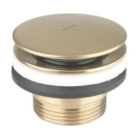 Crosswater Universal Brushed Brass Basin Click Clack Waste