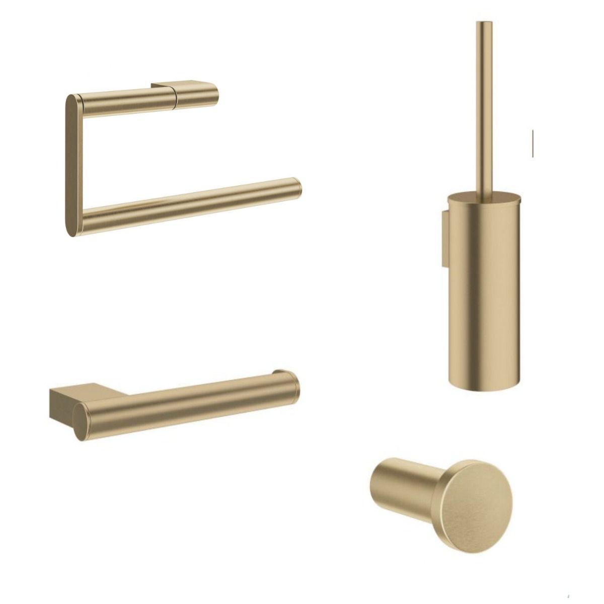 Crosswater MPRO Brushed Brass 4 Piece Bathroom Accessory Pack