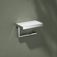 Keuco Reva Toilet Paper Holder With Shelf - Chrome