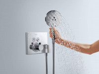 Hansgrohe ShowerSelect 2 Outlet Thermostatic Mixer With Shower Support