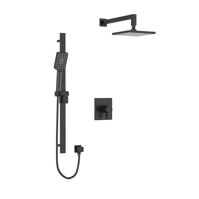 Riobel Paradox Shower Kit With Overhead Shower In Black
