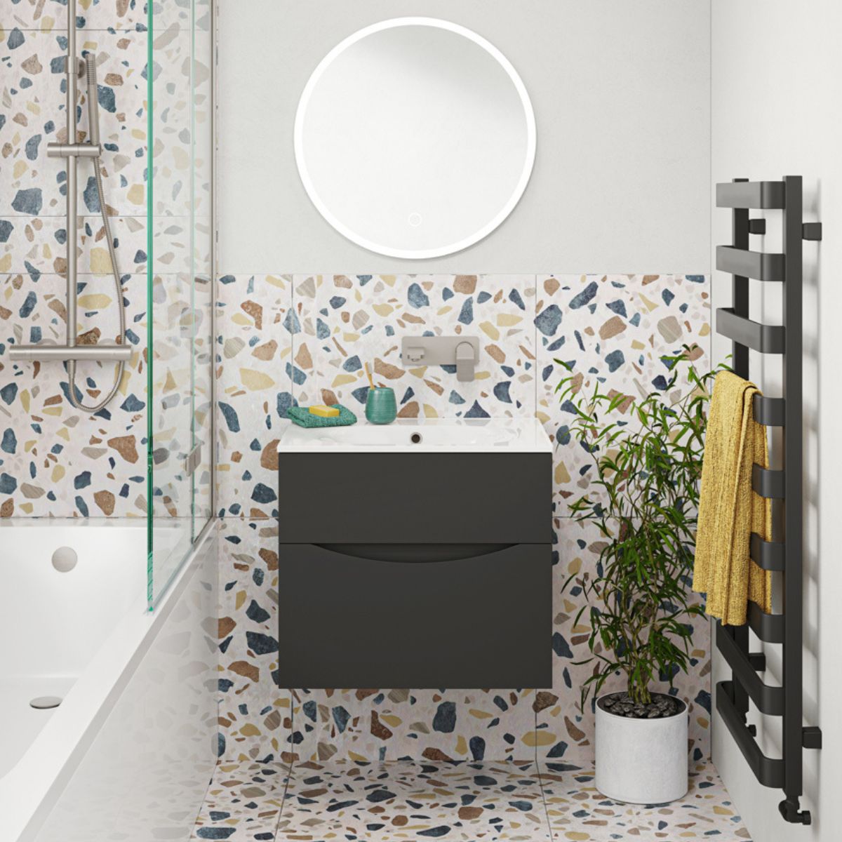 Crosswater Glide II Vanity Unit With Cast Mineral Marble Basin