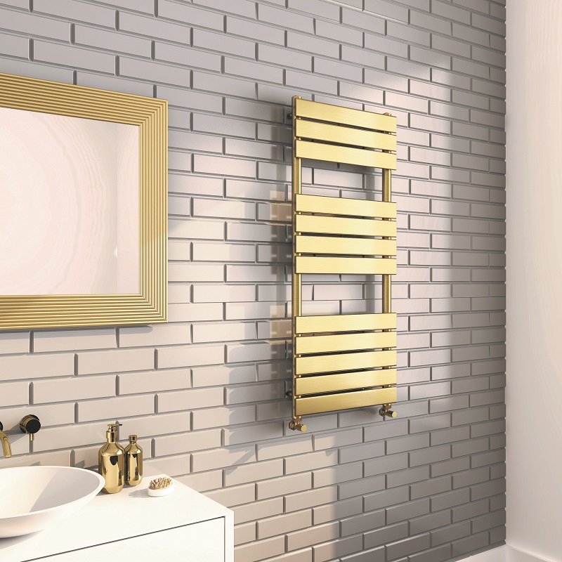 Vogue Concord Towel Radiator in Brushed Brass