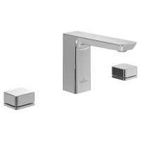 Villeroy & Boch Subway 3.0 Three Hole Deck Mounted Basin Mixer in Chrome