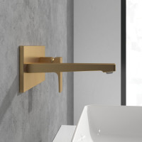 Villeroy & Boch Architectura Square Wall-Mounted Single-Lever Basin Mixer Brushed Gold