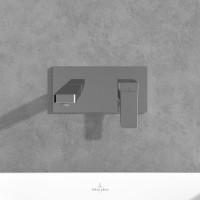 Villeroy & Boch Architectura Square Wall-Mounted Single-Lever Basin Mixer in Chrome