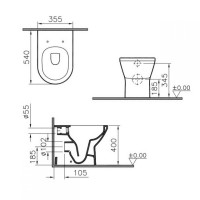 VitrA Integra Rimless Floor Standing Toilet