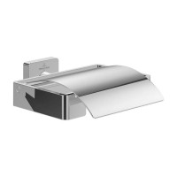 Villeroy & Boch Elements Striking Chrome Toilet Roll Holder With Cover