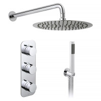 Vado Tablet Altitude Vertical 2 Outlet Chrome Thermostatic Shower Package