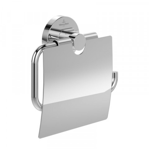 Villeroy & Boch Elements Tender Toilet Roll Holder With Cover In Chrome