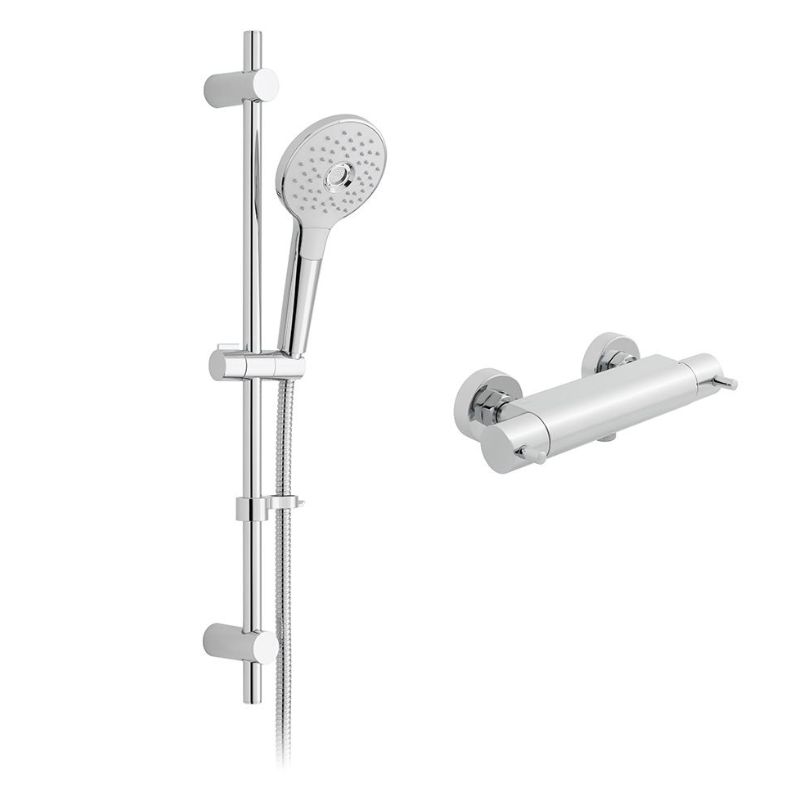 Vado Celsius Exposed Thermostatic Shower Set In Chrome